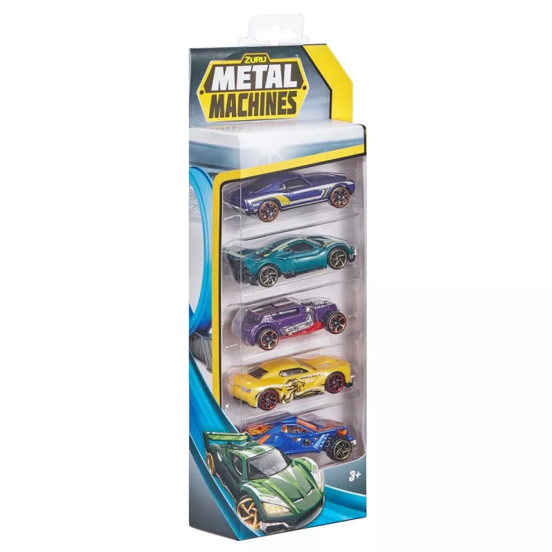 Metal Machines: 5 vnt. žaislinių automobilių rinkinys, 1:64, 1 serija - Asorti
