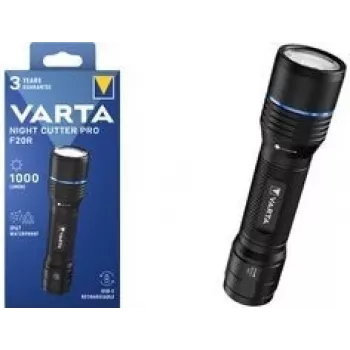 Žibintuvėlis Varta F20R Aliuminis su įkraunama baterija, kompaktiškas rankinis LED