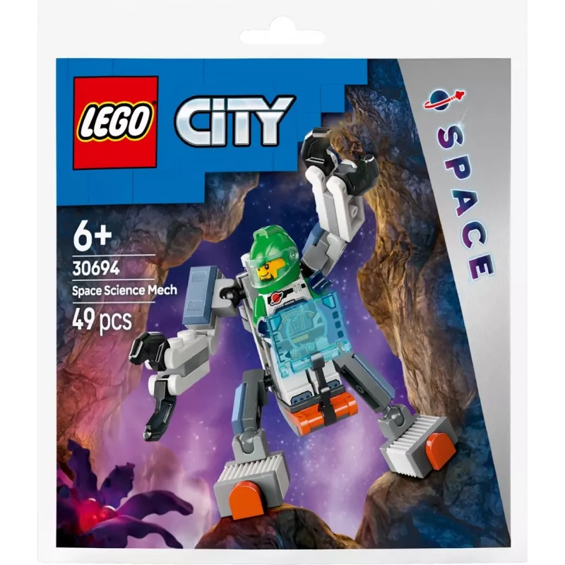 Konstruktorius LEGO City Kosmoso Tyrimo Mechas 30694 su judančiomis rankomis ir kojomis