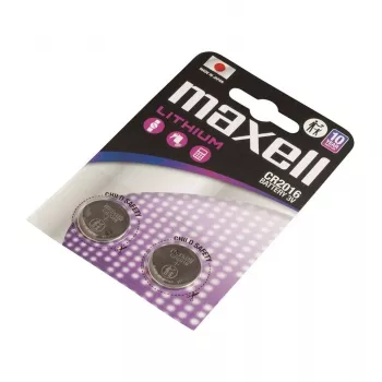 Monetos elementų baterija MAXELL CR2016 3V, LiMnO2 vienkartinė, 90 mAh — 2 vnt. lizdinė pakuotė