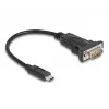 DeLOCK adapteris USB Type-C į RS-232 D-Sub 9 kontaktų kištukas 0,25 m