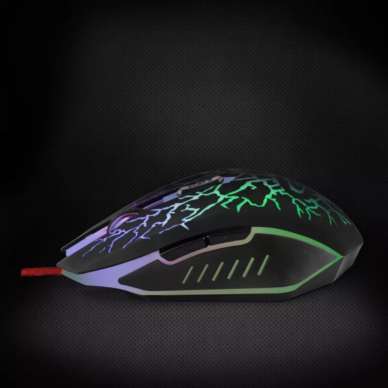 Esperanza MX211 LIGHTNING - pelė - USB - optinė - 6 mygtukai - juoda