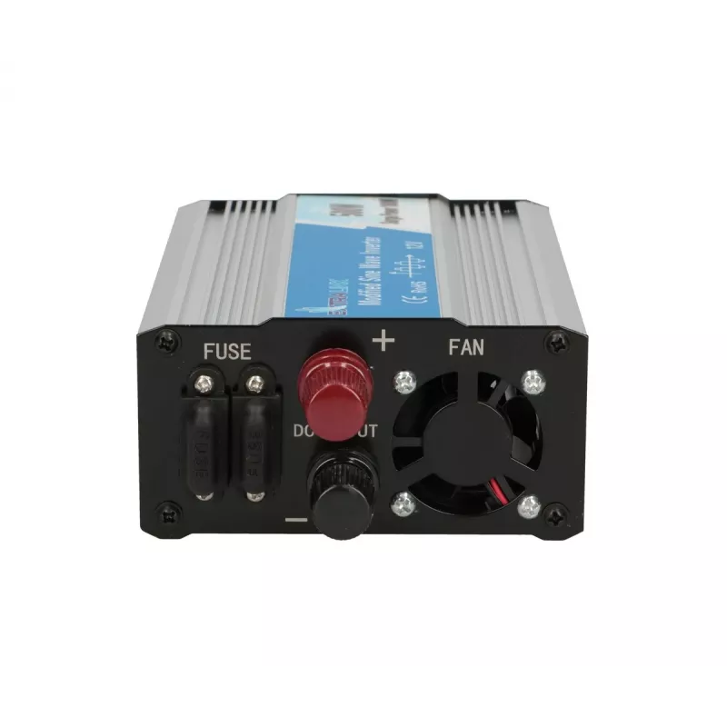 Automobilinis įtampos keitiklis Extralink OPIM-500W 12V, 500W modifikuota sinusinė banga, aliuminio korpusas, aktyvus aušinimas