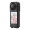 Silikoninis apsauginis dėklas Puluz, skirtas Insta360 X4 — juodas, patvarios konstrukcijos