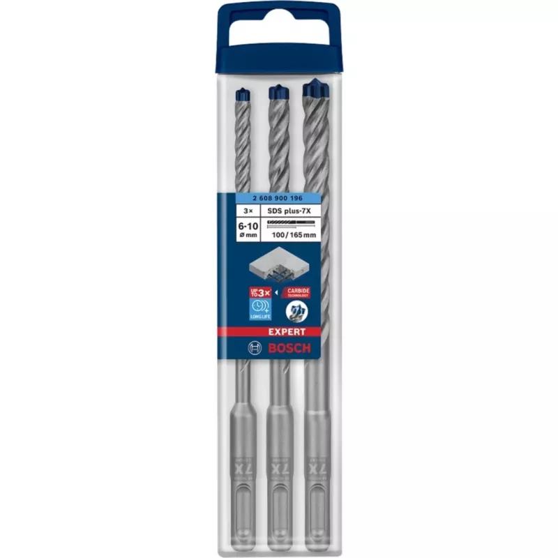 Bosch 2 608 900 196 grąžtas, smūginis grąžtas, 3 vnt.