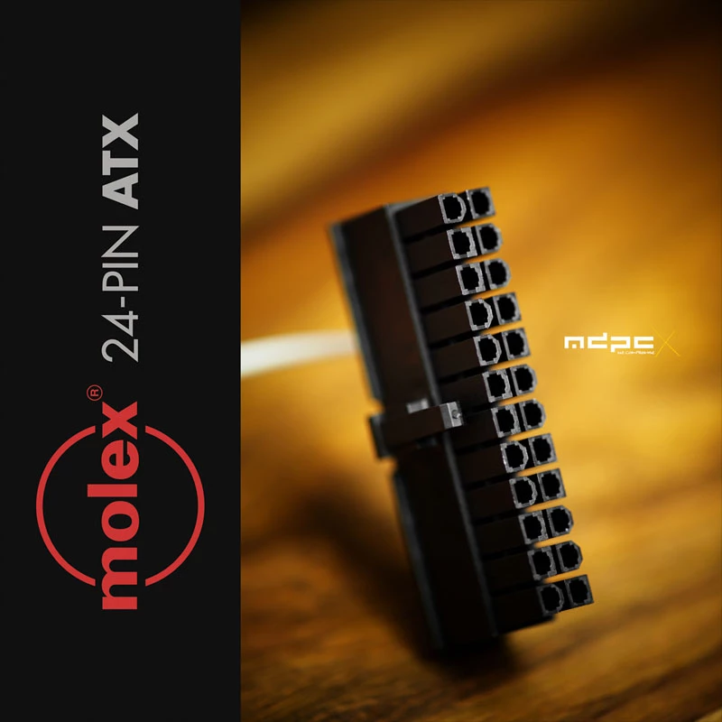 MDPC-X 24 kontaktų ATX jungtis, Molex – juoda