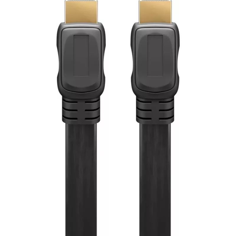 Goobay | Didelės spartos HDMI plokščiasis laidas su Ethernet | 61279 | HDMI kištukas (A tipas) | HDMI (A tipas) | HDMI į HDMI | 2 m