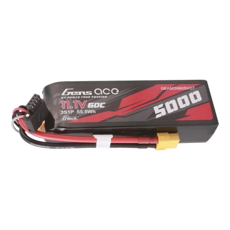 Gens ace G-Tech 5000mAh 11,1 V 60C 3S1P LiPo su XT60 jungtimi