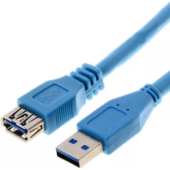 USB laidas Helos 014687 USB 3.2 Gen 1 5 m mėlynas