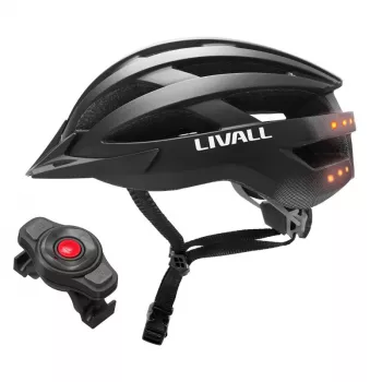 Bluetooth MTB dviračio šalmas 58-62 cm LED/SOS/Intercom juodas
