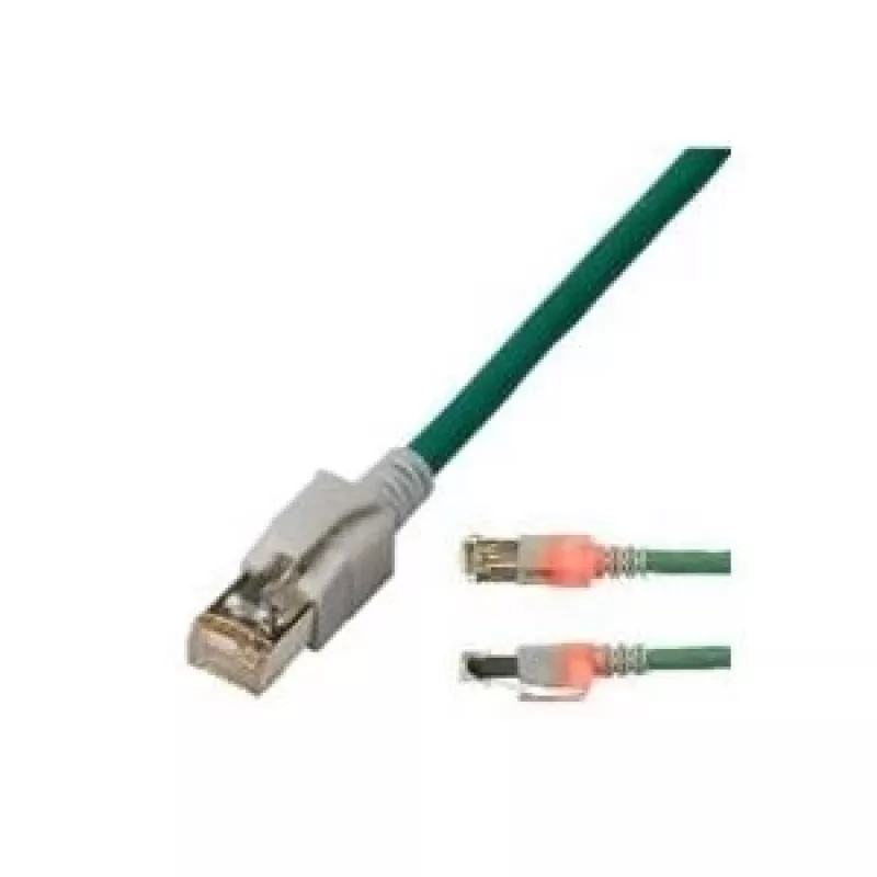 “EasyLan DualBoot” LED komutacinis kabelis RJ45 S/FTP Cat.6 (E klasė) - su “saCon” kištuku - LSOH - turkio spalvos - 1