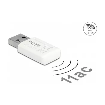 WLAN tinklo kortelė DeLOCK 12770 USB 5000 Mbit/s belaidė balta