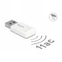WLAN tinklo kortelė DeLOCK 12770 USB 5000 Mbit/s belaidė balta