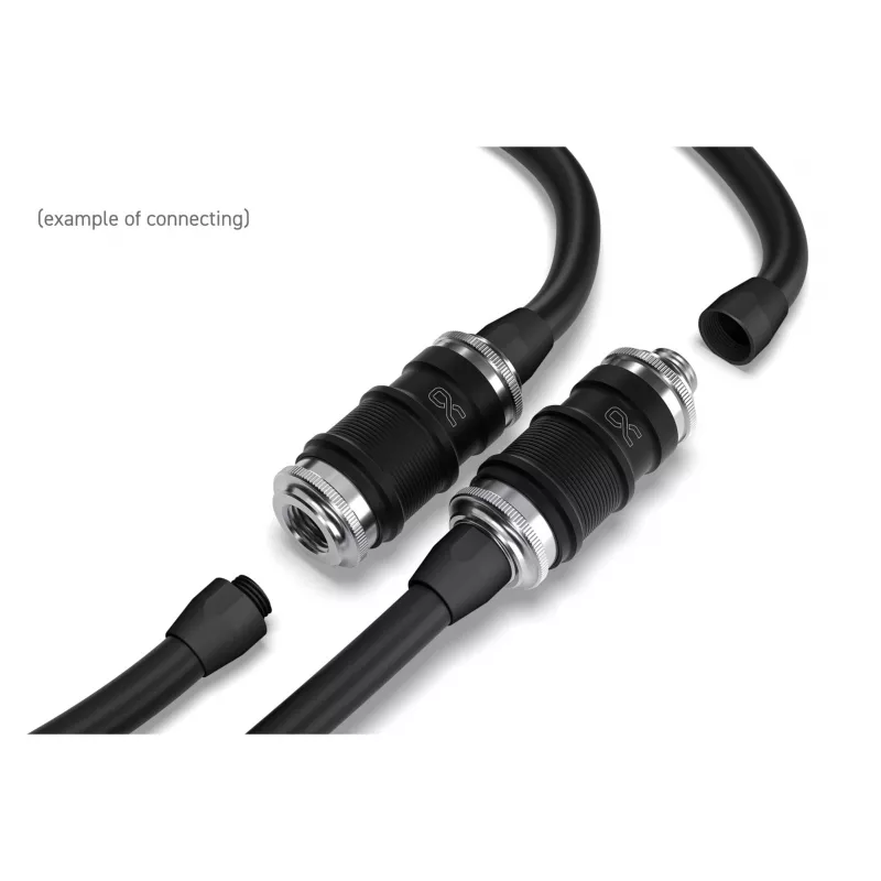 Greito atjungimo jungtis Alphacool ES BLH1A įstumiama moteriška AG chromo juoda matinė