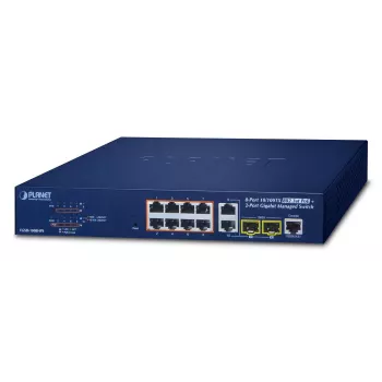PLANET FGSD-1008HPS - jungiklis - išmanusis - 8 x 10/100 (PoE+) + 2 x kombinuotasis Gigabit-SFP - stalinis - PoE+ (FGSD-1008HPS)