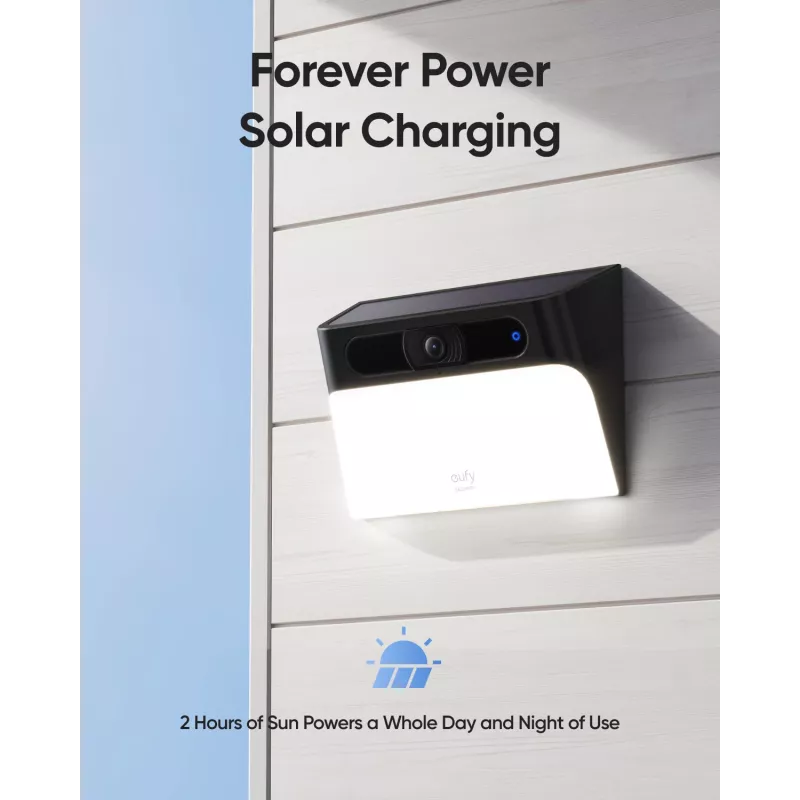 Anker Innovations Eufy Solar Wall Light Cam S120 - Tinklo stebėjimo kamera - atspari oro sąlygoms - spalva (diena/naktis)