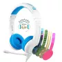 Laidinės ausinės buddy phones School+ — Galvos lankelis, Circumaural, 20–20000 Hz, 1,4 m laidas, Mėlyna/Balta