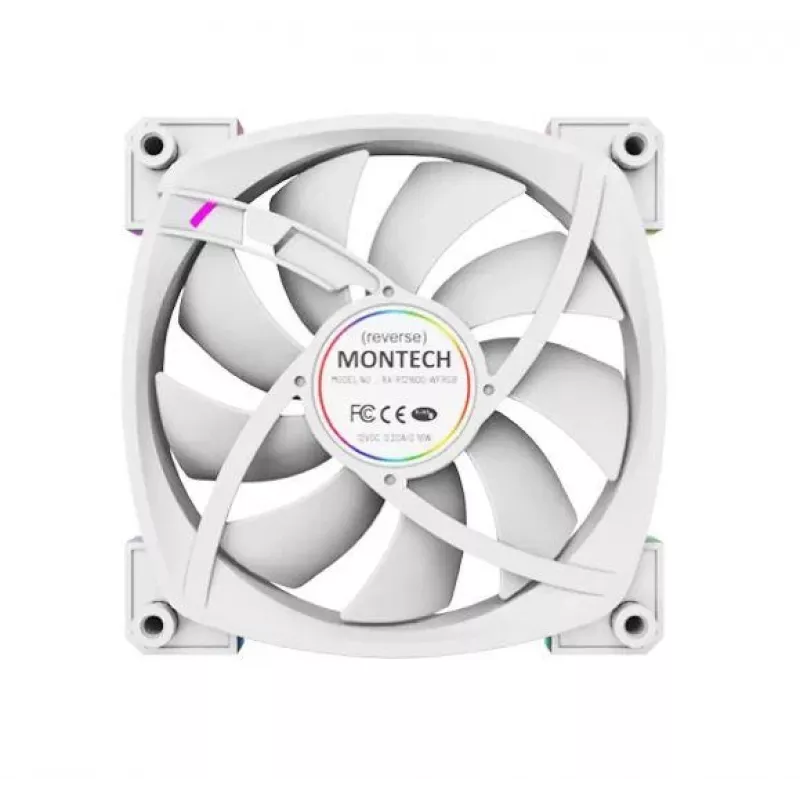 Montech RX120 PWM kompiuterio korpuso ventiliatorius 12 cm baltas 3 vnt.