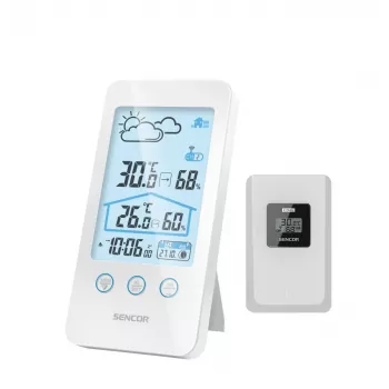 Sencor SWS 3000 W Belaidė orų stotelė su įkrovimo dėklu, balta