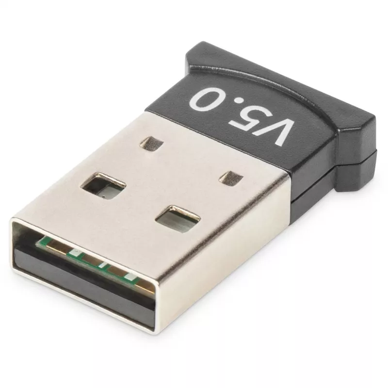 Digitus DN-30211 USB 2.0 adapteris, juodas, plastikinis, kompaktiškas dizainas