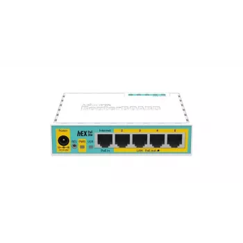 Mikrotik hEX PoE lite laidinis maršrutizatorius Fast Ethernet Baltas