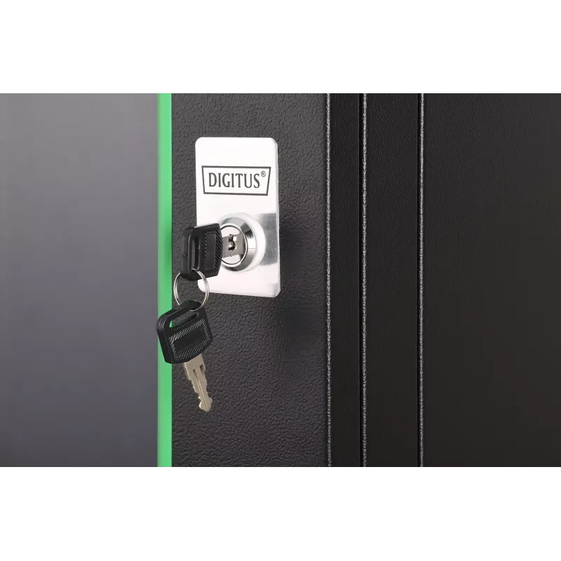 Ant sienos montuojama spintelė DIGITUS Dynamic-N 9U, 600x450 mm (PxG), IP20, rakto užraktas, nesurinkta