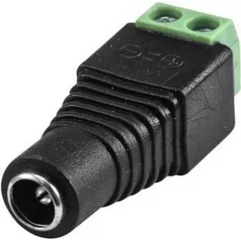 Nuolatinės srovės maitinimo adapterio jungtis EUROLITE 50532020 — cilindrinio kištuko prie varžtinių gnybtų adapteris