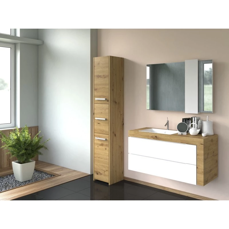 Topeshop S33 ARTISAN vonios spintelė Oak