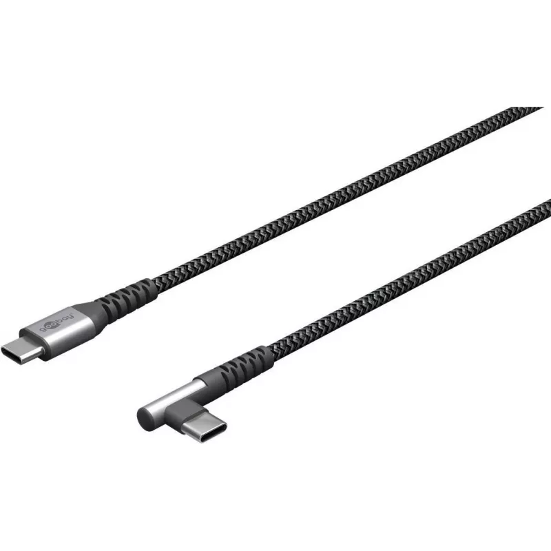 Goobay 64658 USB laidas 0,5 m USB 2.0 USB C juoda - pilka (64658)