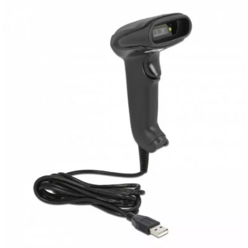 Rankinis brūkšninių kodų skaitytuvas DeLOCK USB 1D 2D, vokiečių kalbos versija