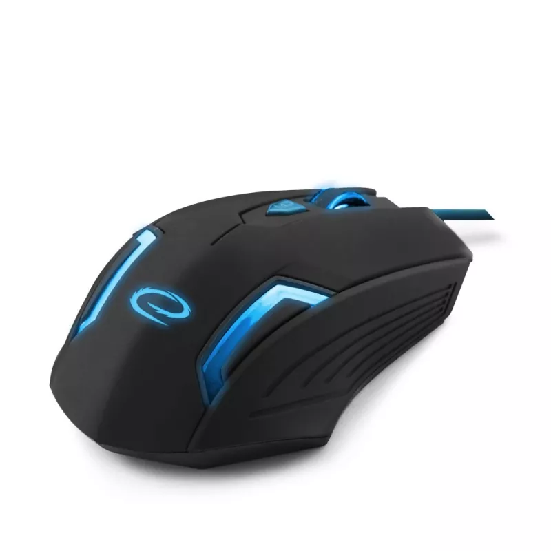 Esperanza MX205 FIGHTER - pelė - USB - mėlyna - pelė - optinė - 6 mygtukai - juoda