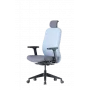 Up Up Athene ergonomic office chair Juoda, Pilka + Blue fabric