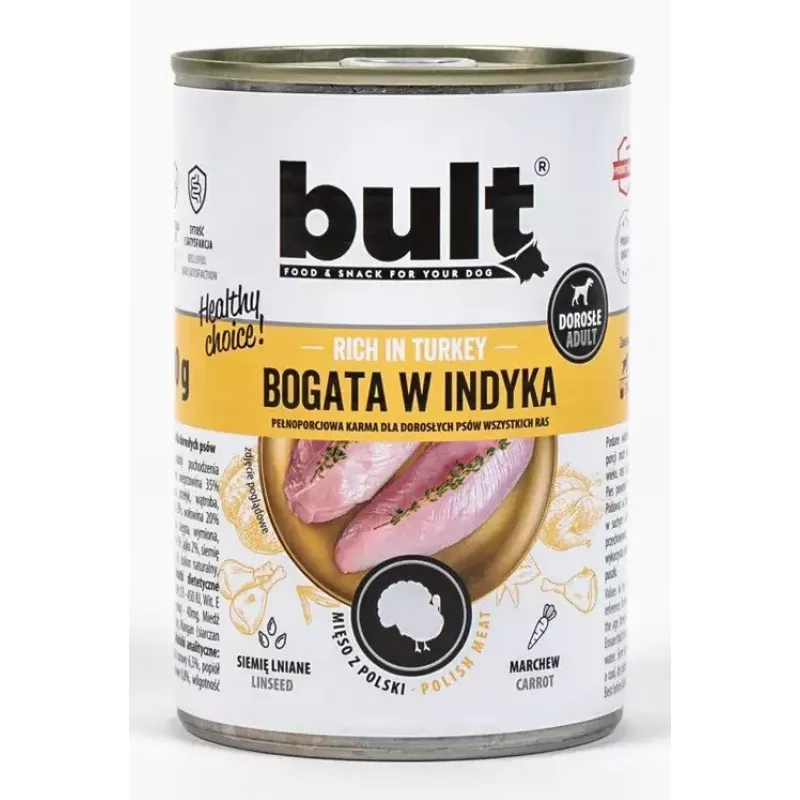 BULT gausu kalakutienos - šlapias šunų maistas - 800 g