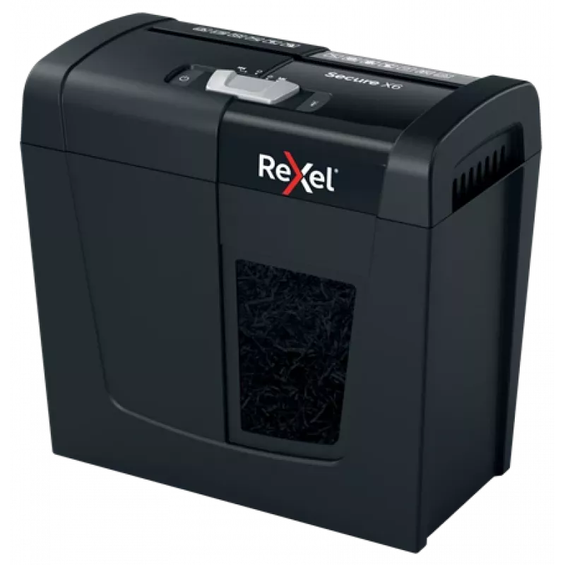 Rexel Secure X6 kryžminio pjovimo popieriaus smulkintuvas P4, kryžminis smulkinimas, 4 x 40 mm, 10 L, 100 lapų, 68 dB, 6 lapai