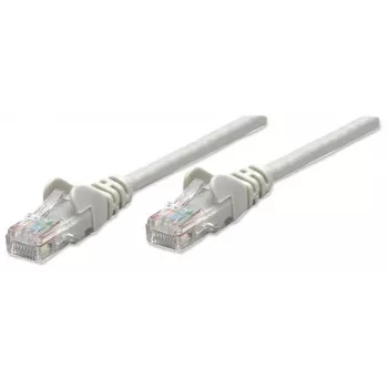 “Intellinet” tinklo komutacinis kabelis, Cat5e, 7,5 m, pilkas, CCA, U/UTP, PVC, RJ45, paauksuoti kontaktai, nesikabinantis, su apsaugine mova, garantija visam eksploatavimo laikotarpiui