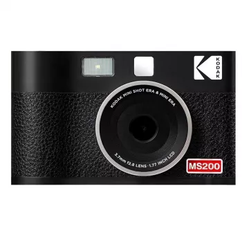 Momentinis fotoaparatas Kodak Mini Shot 2 Era — nešiojamasis momentinis fotoaparatas su įmontuotu spausdintuvu, juodas