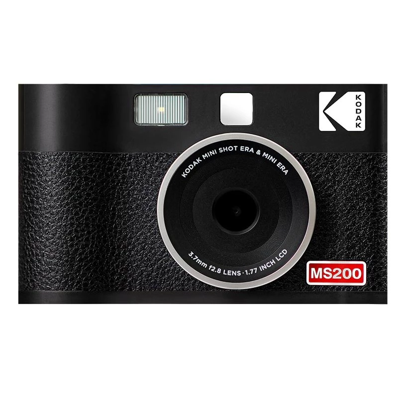 Momentinis fotoaparatas Kodak Mini Shot 2 Era — nešiojamasis momentinis fotoaparatas su įmontuotu spausdintuvu, juodas