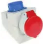 Pramoninis kištukinis lizdas Bachmann 910.002, 5P, 400 V, 16 A, IP44, polikarbonatas, mėlynas/raudonas/baltas
