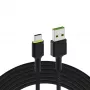 Green Cell KABGC06 USB laidas 1,2 m USB A USB C juodas