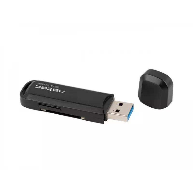 Kortelių skaitytuvas NATEC Scarab 2 USB 3.2 Gen 1 Type-A — MicroSD/SD palaikymas, 5000 Mbit/s, juodas