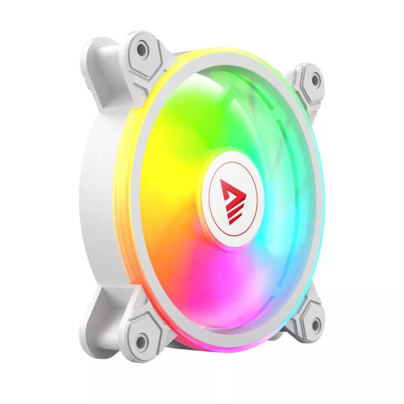 SAVIO FAN-01 WHITE 4-pack 120 mm ARGB ventiliatorius su valdikliu ir nuotolinio valdymo pulteliu