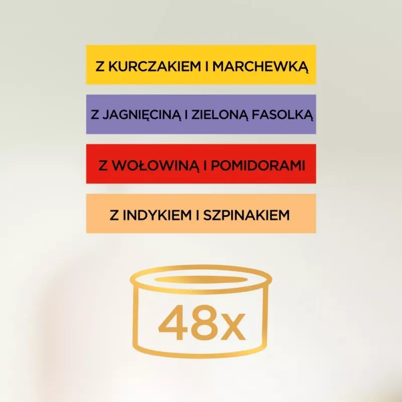 Šlapio kačių maisto pakeliai Purina Gourmet Gold Savoury Cake Mix 48×85 g, suaugusioms katėms, 74% drėgmės, 17% baltymų