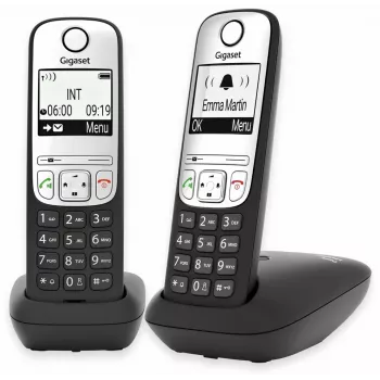 Gigaset A690 Duo Analoginis telefonas su skambintojo ID juodos, sidabrinės spalvos