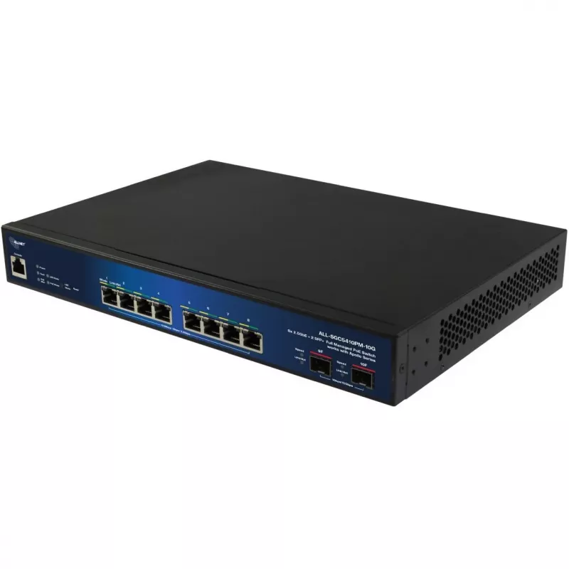 ALLNET Apollo pilnai valdomas Layer2+ 10 prievadų• 8x 2,5 GB• PoE biudžetas 240 W• at• 2x - maršruto parinktuvas - WLAN (ALL-SGC5410PM-10G)