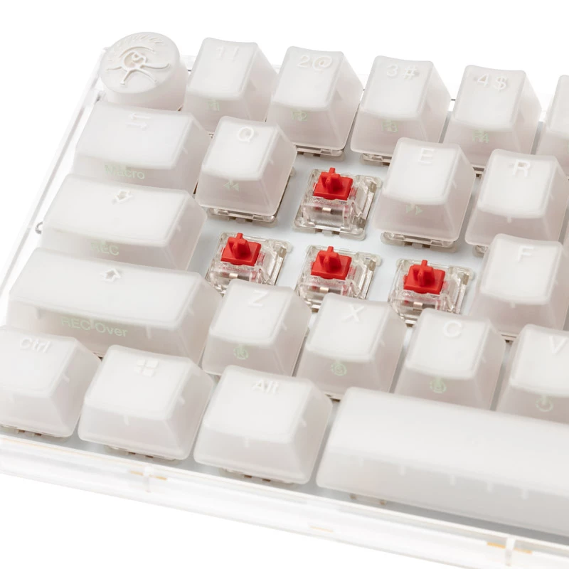 Ducky One 3 Aura Balta Mini žaidimų klaviatūra USB QWERTY US International