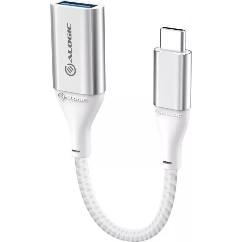 Alogic Super Ultra - USB adapteris - 24 kontaktų USB-C (V) į USB Type A (M) - USB 3.1 Gen 1 - 3 A - 15 cm - Sidabrinis (ULCAA-SLV)