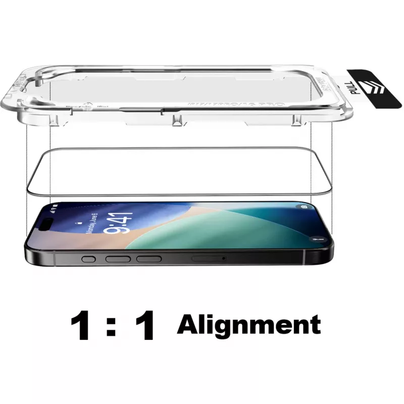 Nevox NEVOGLASS 3D apsauginis stiklas iPhone Air 6.6 col. EASY APP