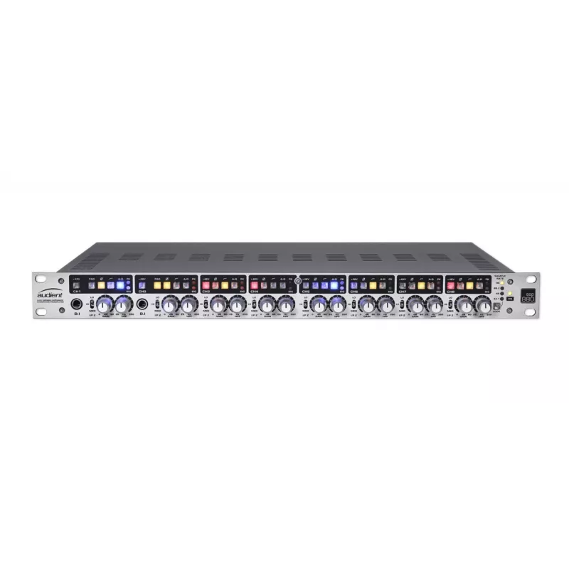Audient ASP880 8 kanalų mikrofoninis pirminis stiprintuvas 24 bitų 96 kHz, montuojamas į stovą