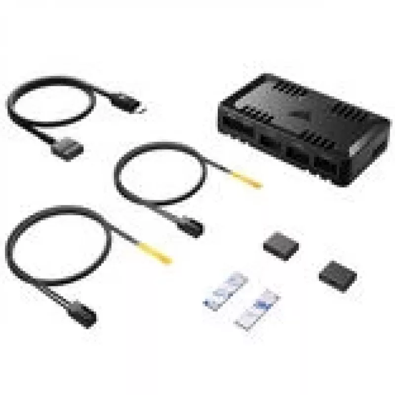 Ventiliatoriaus valdiklis CORSAIR COMMANDER DUO ARGB iCUE LINK Hybrid — adresuojamas RGB, iCUE integracija