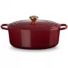 Le Creuset Signature ovali skrudintuvė 31 cm raudono vyno spalvos (21178319494441)